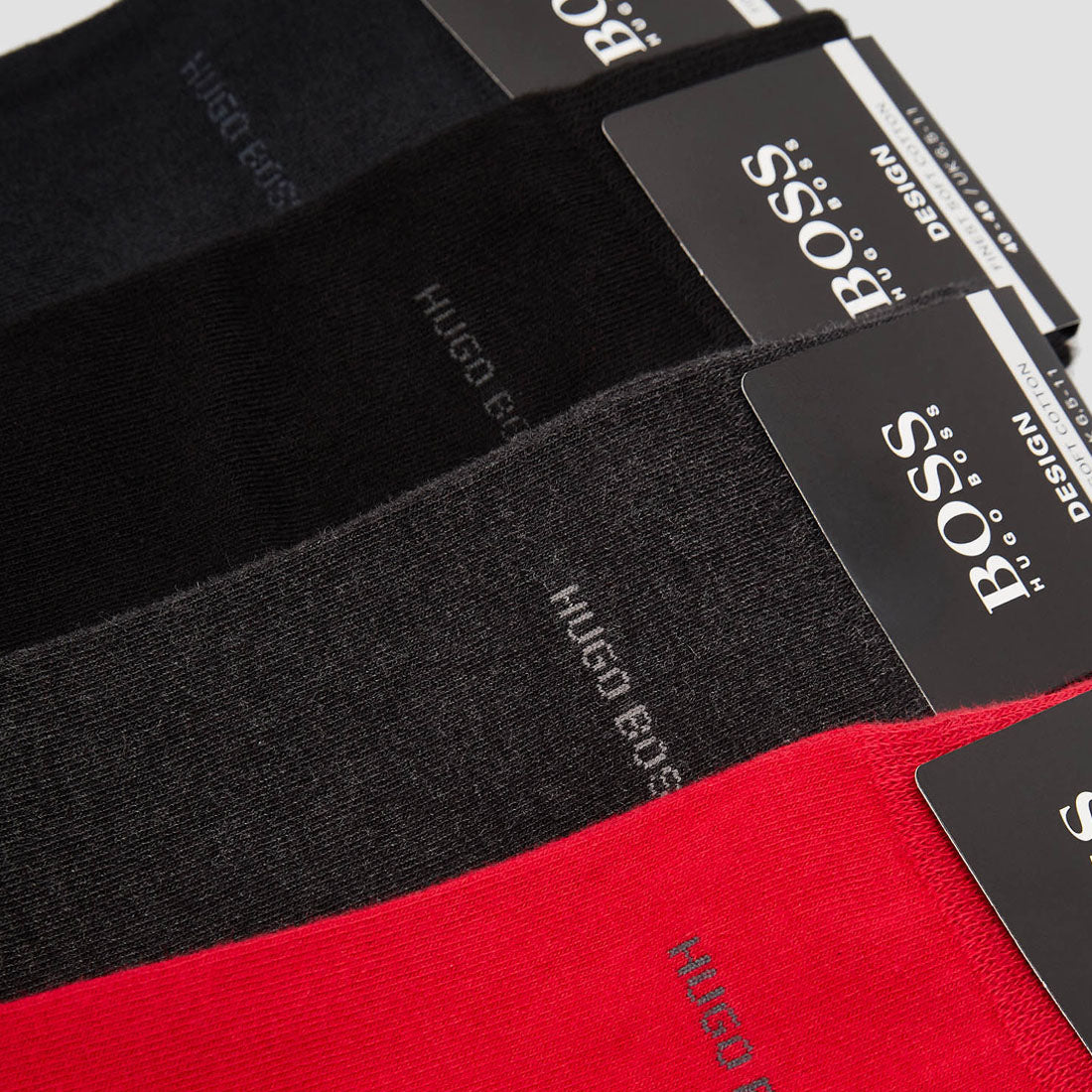Hugo Boss Men's 4 Pack Of Mixed Coloured Socks Gift Set