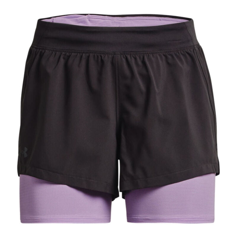 Under Armour Iso Chill 2 In 1 Ladies Dark Grey Running Shorts