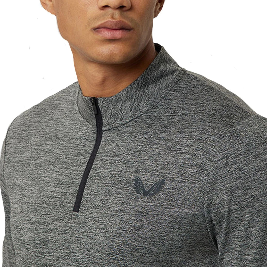 Castore Sharkskin Grey Marl Sports Training Men's 1/4 Zip Top