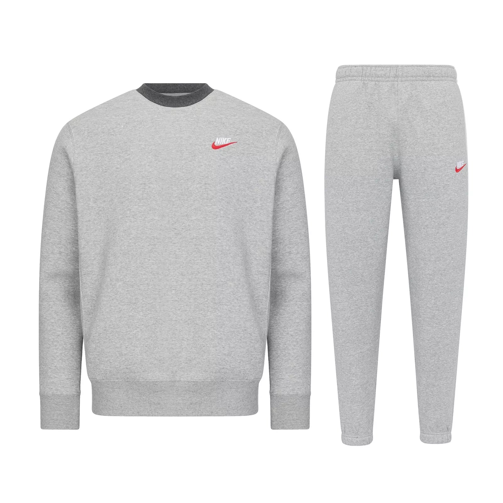 Nike Sportswear NSW Club Fleece Crew Mens Grey Full Tracksuit Exclusive Sports