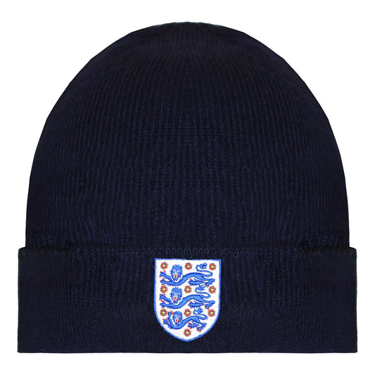 Fanatics England Navy Cuff Football Beanie Hat