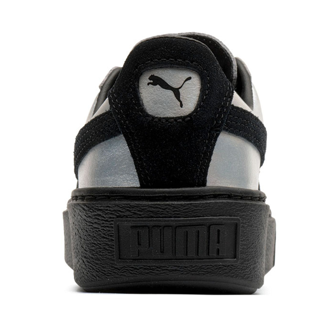 PUMA Basket Platform Explosive Metallic Silver Women's Trainers
