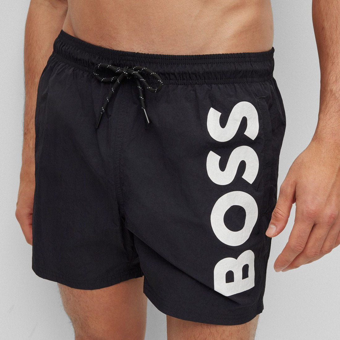 Hugo Boss Octopus Men's Black Regular Fit Swim Shorts