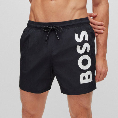 Hugo Boss Octopus Men's Black Regular Fit Swim Shorts