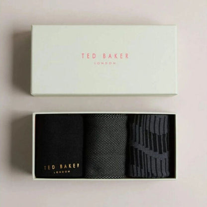 Ted Baker London Mens Hoptoit 3 Pack Crew Socks With Gift Box image 0