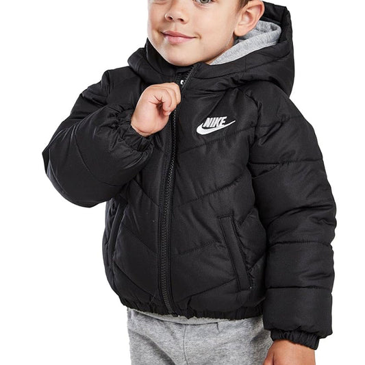 Nike Just Do It Infant Kids Black Warm Padded Jacket