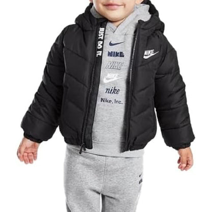 Nike Just Do It Infant Kids Black Warm Padded Jacket
