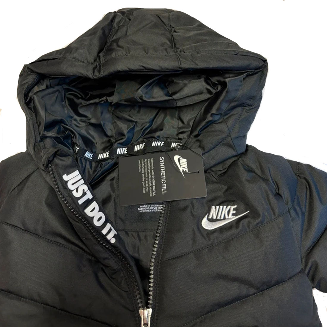 Nike Just Do It Infant Kids Black Warm Padded Jacket