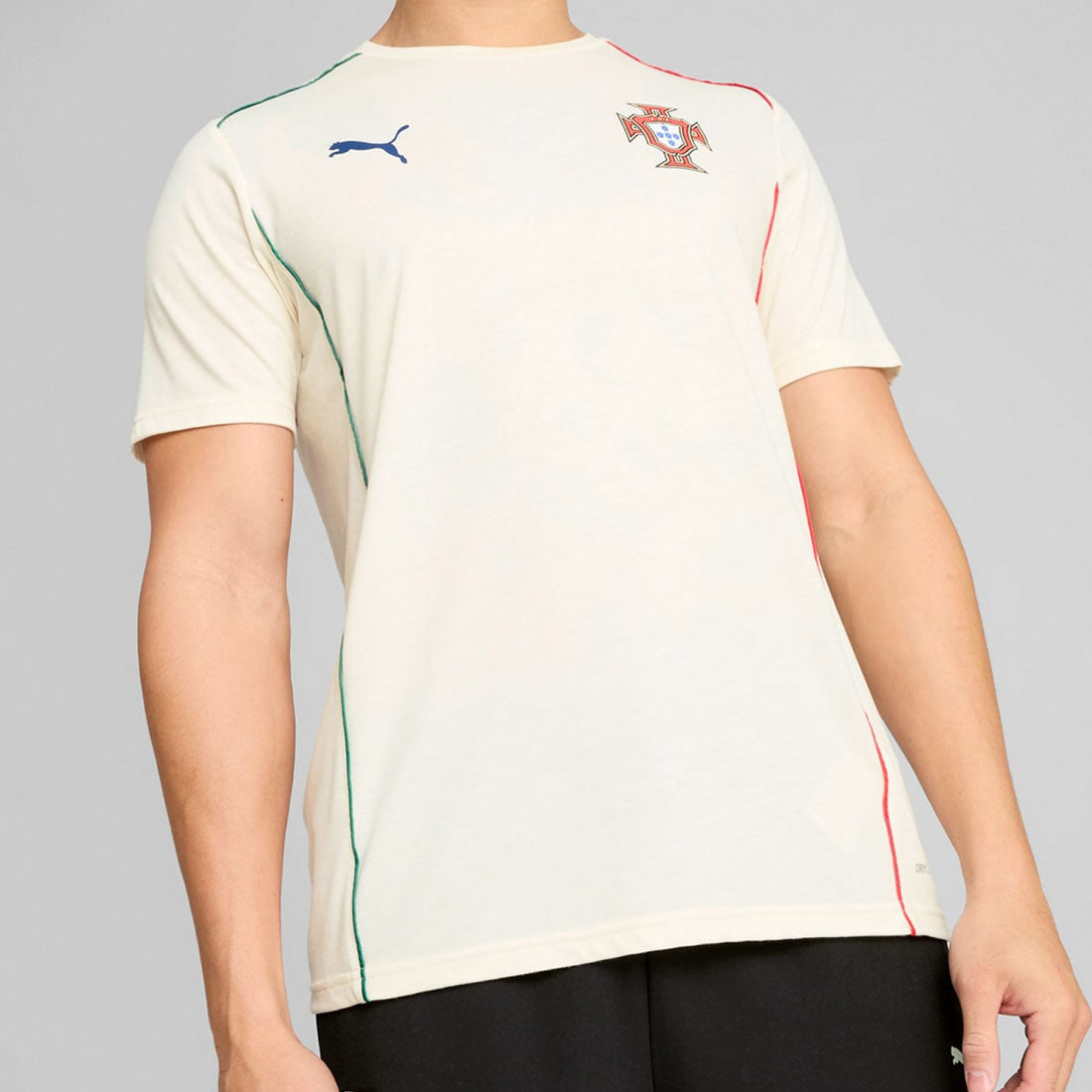 Puma Portugal Men's Almond White Casual Football T Shirt 2025