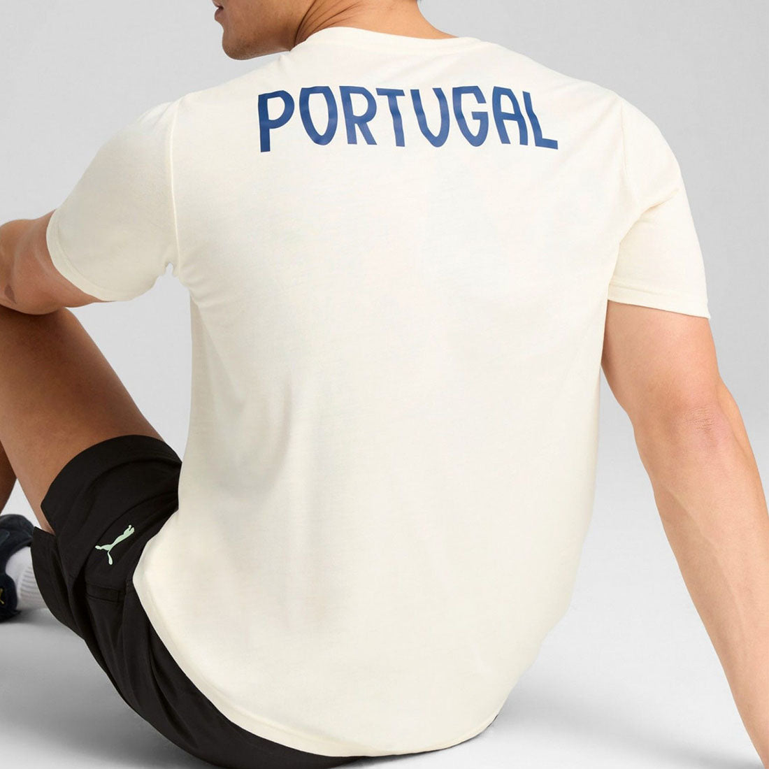 Puma Portugal Men's Almond White Casual Football T Shirt 2025