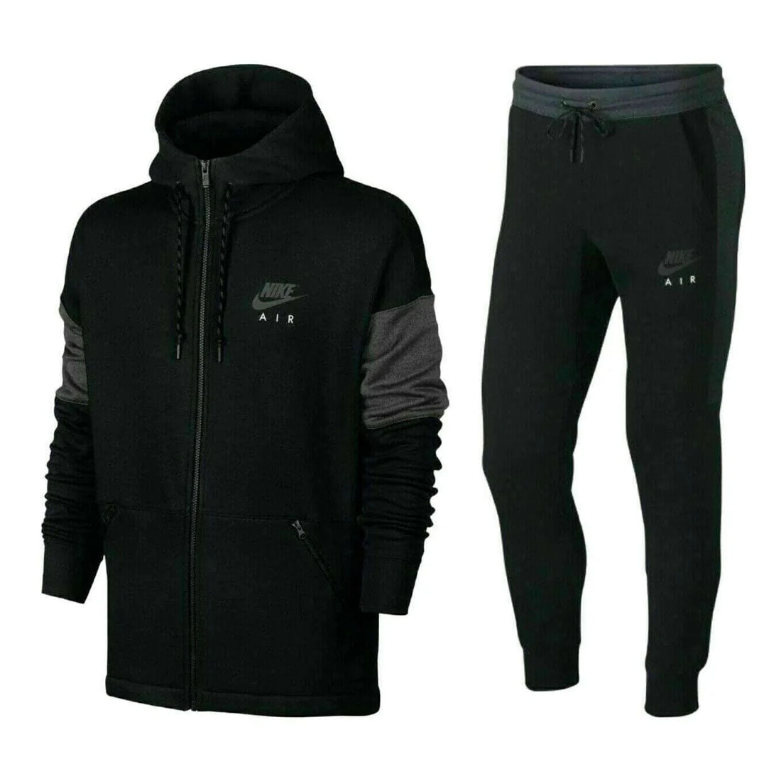 Nike Air NSW Mens Black Full Zip Fleece Full Tracksuit