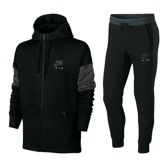 Nike Air NSW Mens Black Full Zip Fleece Full Tracksuit