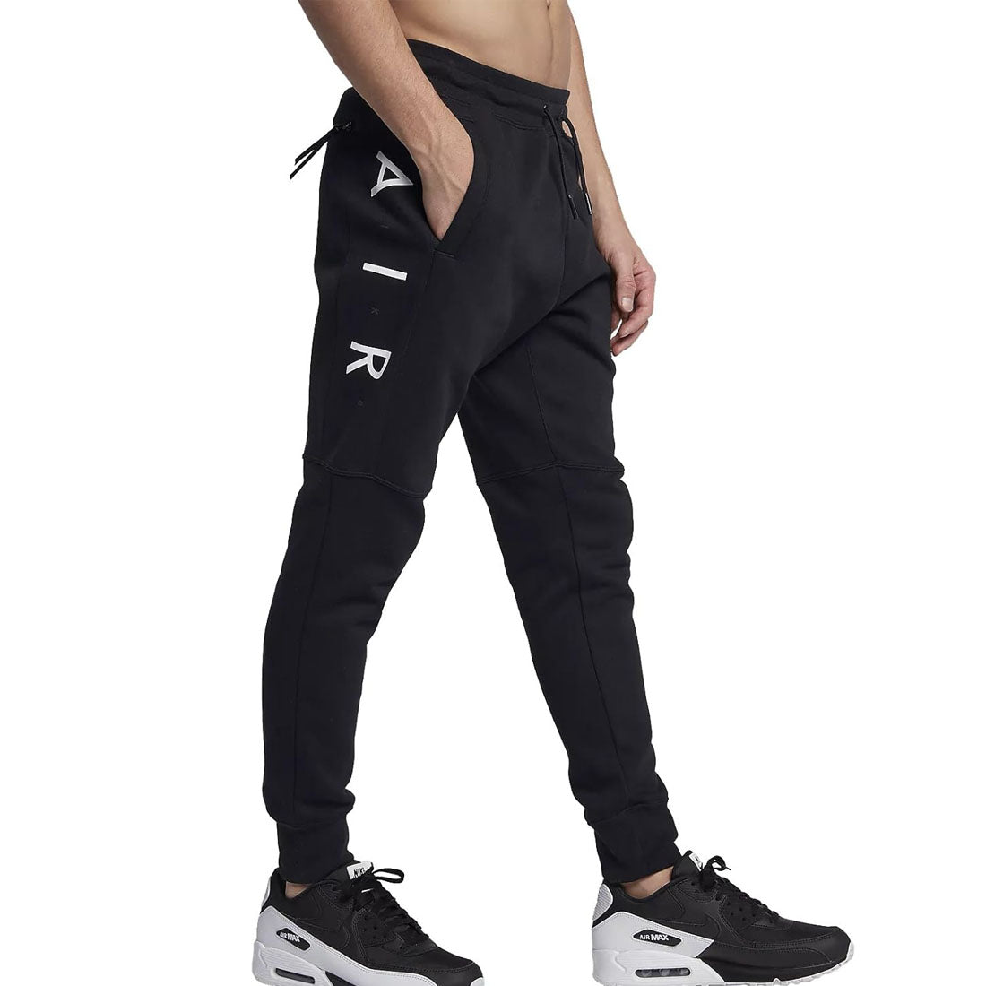 Nike Air Men's Black Athletic Fit Tracksuit Bottoms
