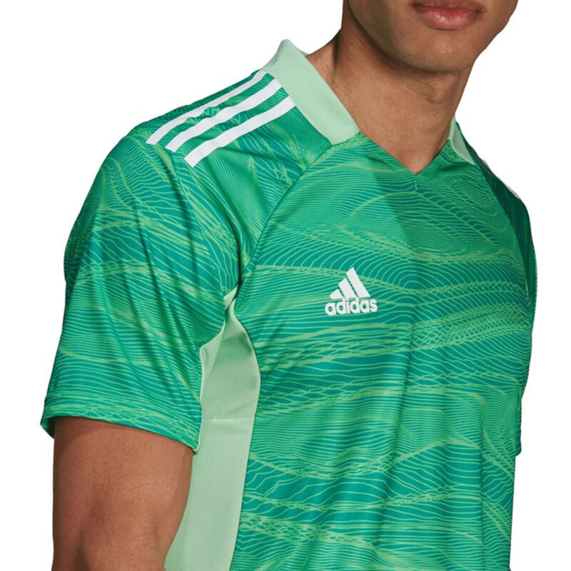 Adidas Condivo 21 Goalkeeper Green Mens Football Training Jersey