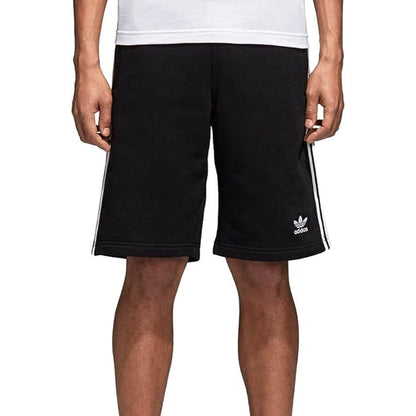 adidas Trefoil Logo 3 Stripes Men's Casual Black Shorts