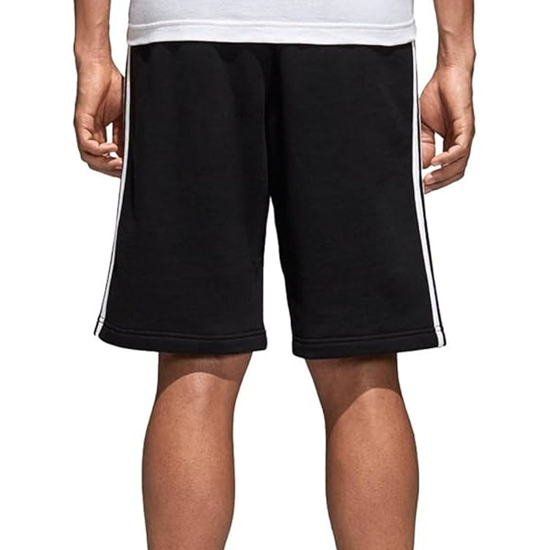 adidas Trefoil Logo 3 Stripes Men's Casual Black Shorts