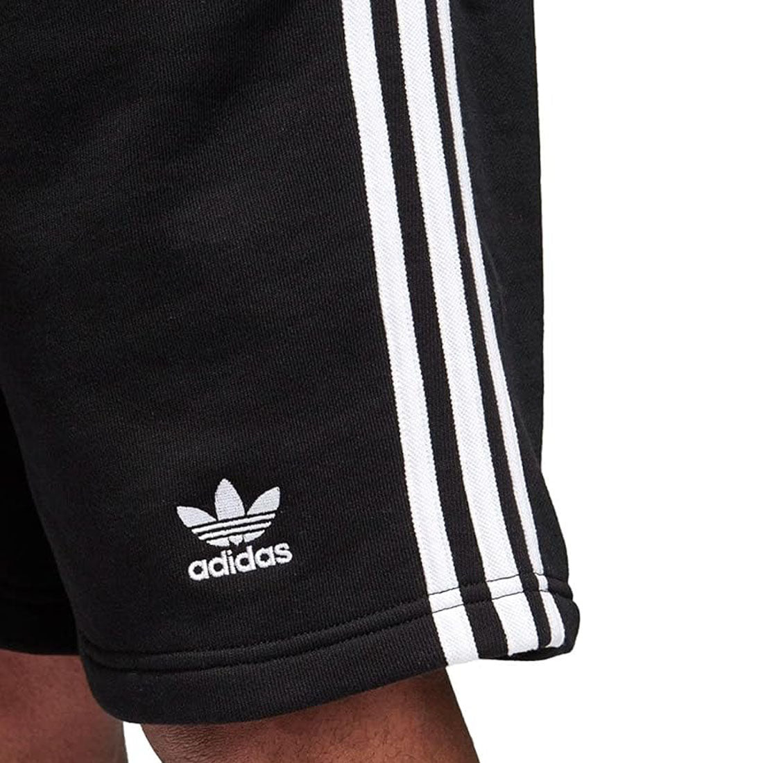 adidas Trefoil Logo 3 Stripes Men's Casual Black Shorts