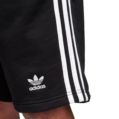adidas Trefoil Logo 3 Stripes Men's Casual Black Shorts
