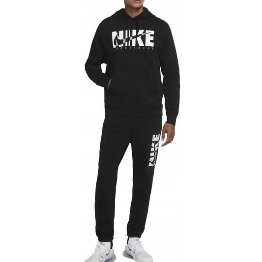 Nike Club Fleece Sportswear Men's Black Hooded Tracksuit