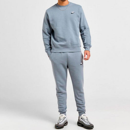 Nike Sportswear Club Fleece Dark Grey Crew Neck Men's Tracksuit