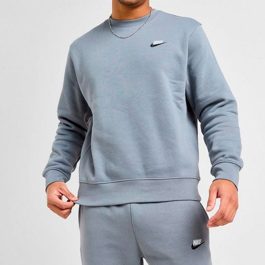 Nike Sportswear Club Fleece Dark Grey Crew Neck Men's Tracksuit