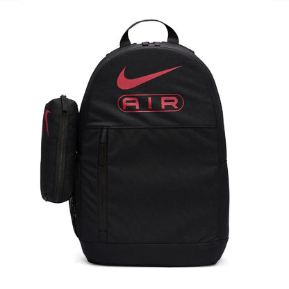 Nike Air Kids Elemental 20 Litre Black Red Backpack With Pencil Case