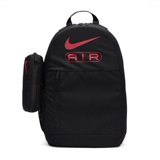 Nike Air Kids Elemental 20 Litre Black Red Backpack With Pencil Case