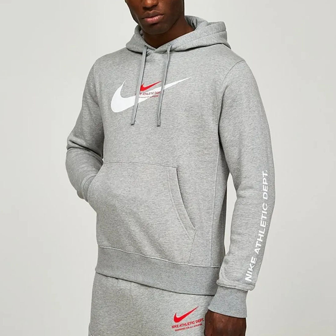 Nike Standard Issue Fleece Athletic Men's Grey Hoodie