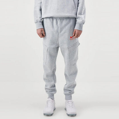 Nike Standard Issue Fleece Athletic Men's Grey Cargo Track Pants