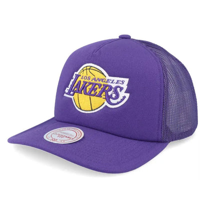 Mitchell & Ness LA Los Angeles Lakers Evergreen Purple Trucker Cap