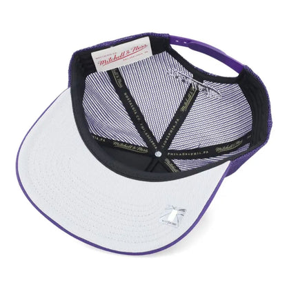 Mitchell & Ness LA Los Angeles Lakers Evergreen Purple Trucker Cap