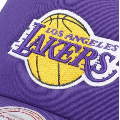 Mitchell & Ness LA Los Angeles Lakers Evergreen Purple Trucker Cap