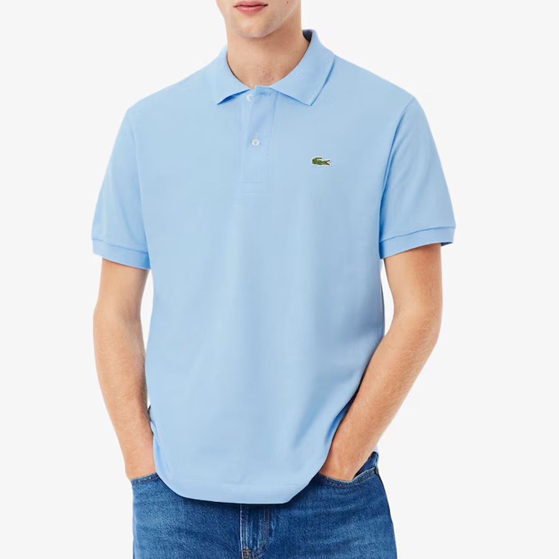Lacoste Men's Classic Polo Shirt Pale Blue Cotton