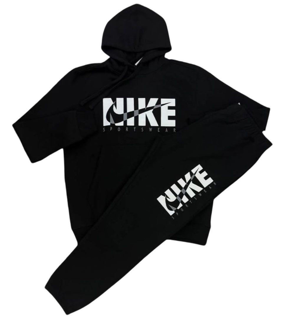 Nike Club Fleece Sportswear Men's Black Hooded Tracksuit