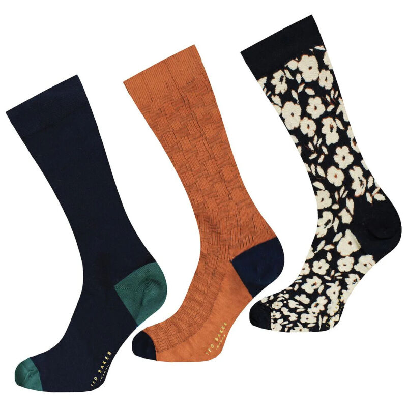 Ted Baker Gift Set Mens Socks London Becools 3 Pack Crew Socks With Gift Box