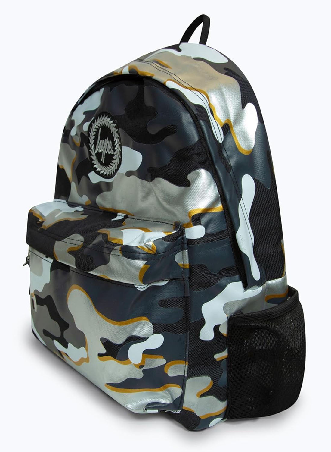 Hype Monochrome Camo 18 Litre Adjustable School Backpack With Bottle Holder