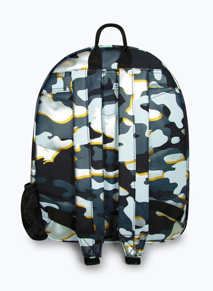 Hype Monochrome Camo 18 Litre Adjustable School Backpack With Bottle Holder