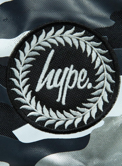 Hype Monochrome Camo 18 Litre Adjustable School Backpack With Bottle Holder