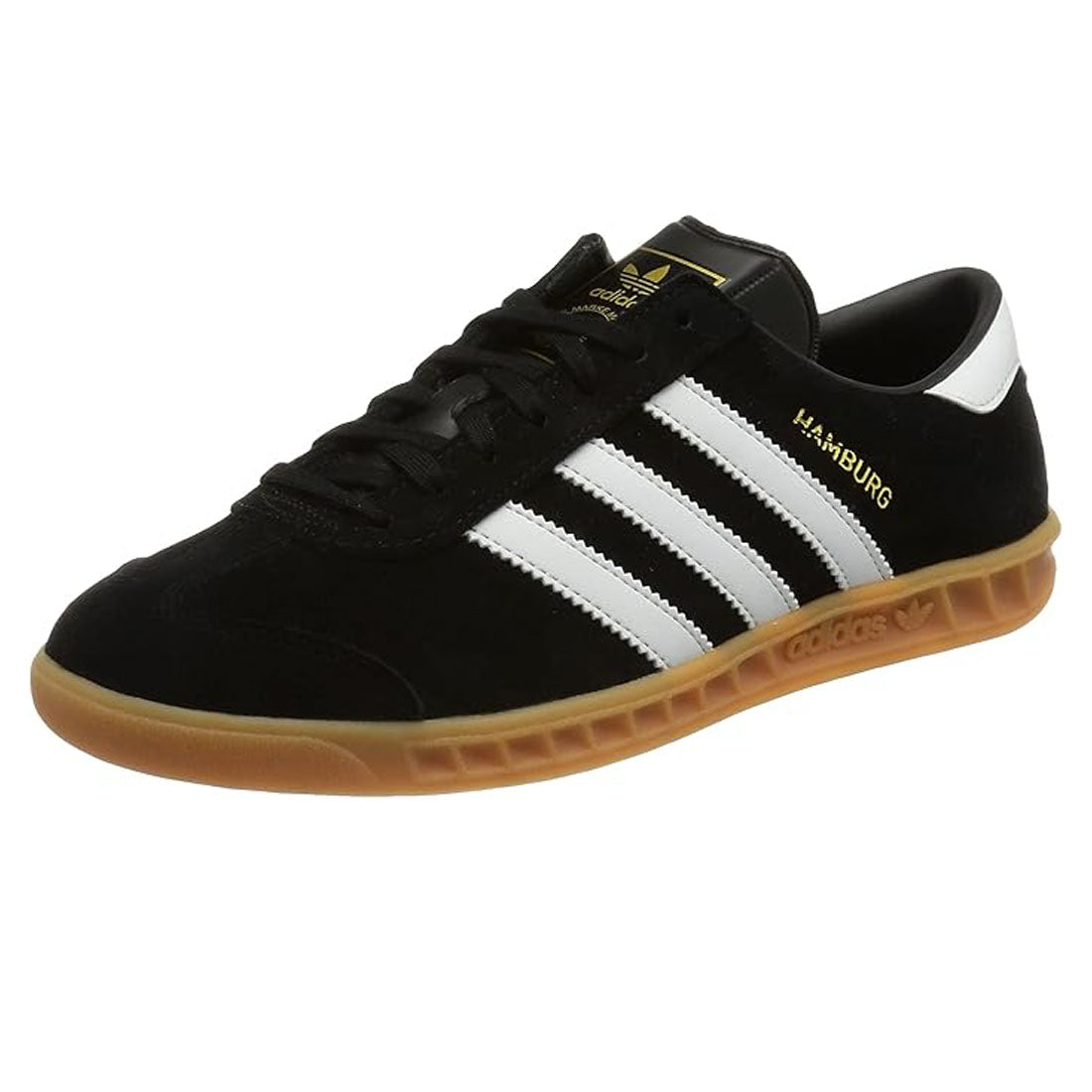 adidas Unisex Originals Hamburg Trainers Black Leather