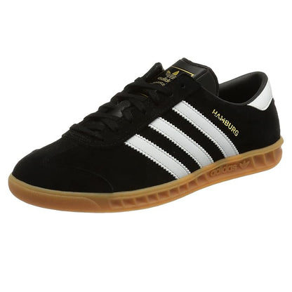 adidas Unisex Originals Hamburg Trainers Black Leather