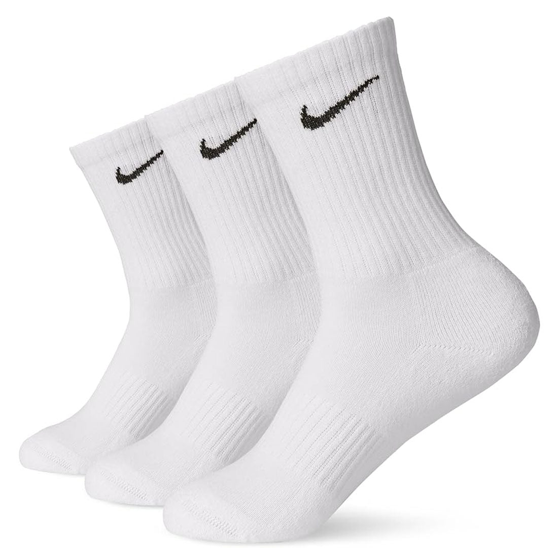 Nike Unisex Adults White DRI Everyday Cotton Crew 3 Pack Of Socks