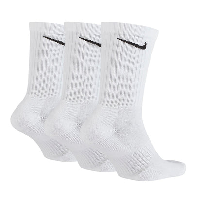 Nike Unisex Adults White DRI Everyday Cotton Crew 3 Pack Of Socks