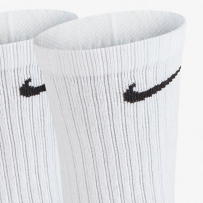 Nike Unisex Adults White DRI Everyday Cotton Crew 3 Pack Of Socks