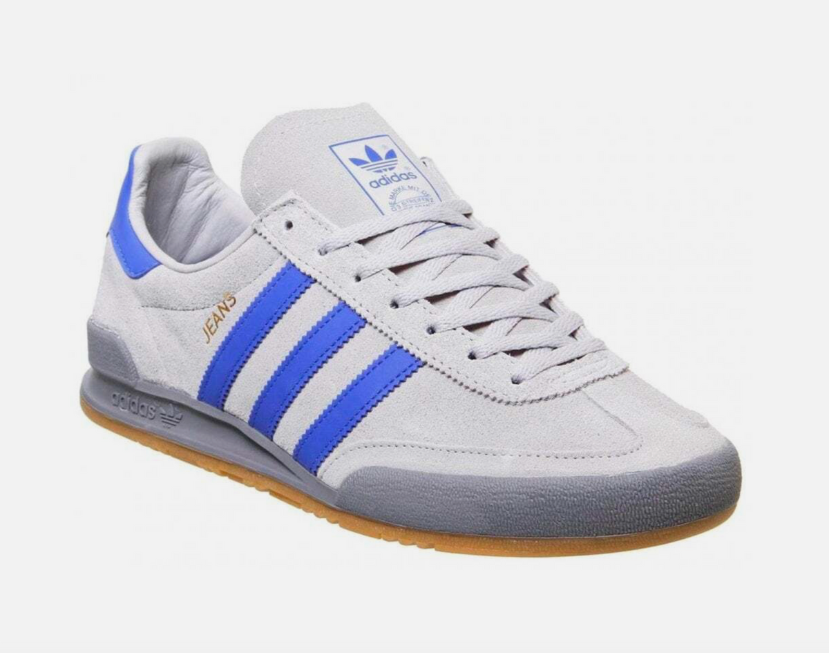 Adidas originals jeans suede mens grey trainers
