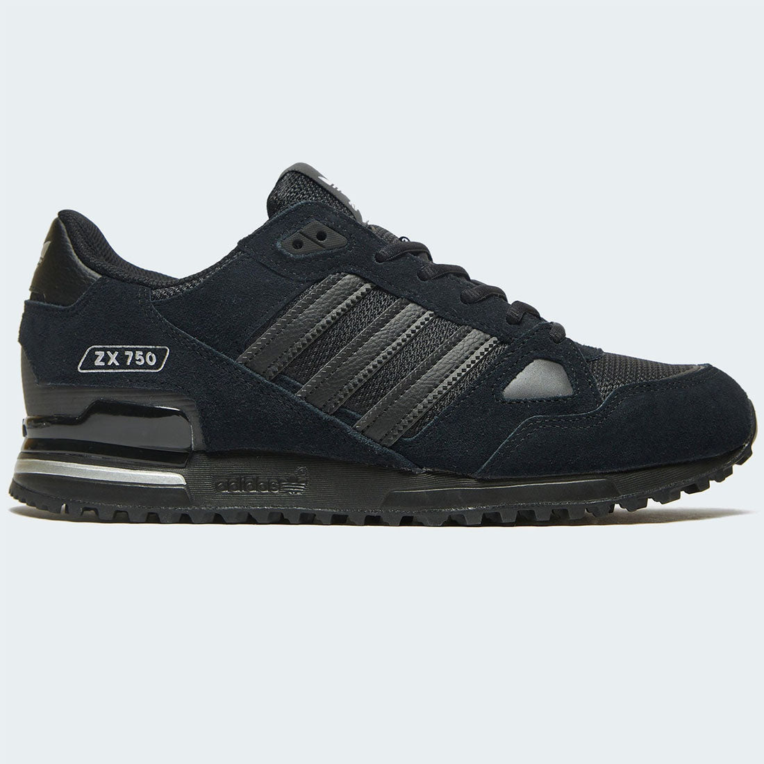 Adidas Originals ZX750 Mens Suede Black Trainers image 0