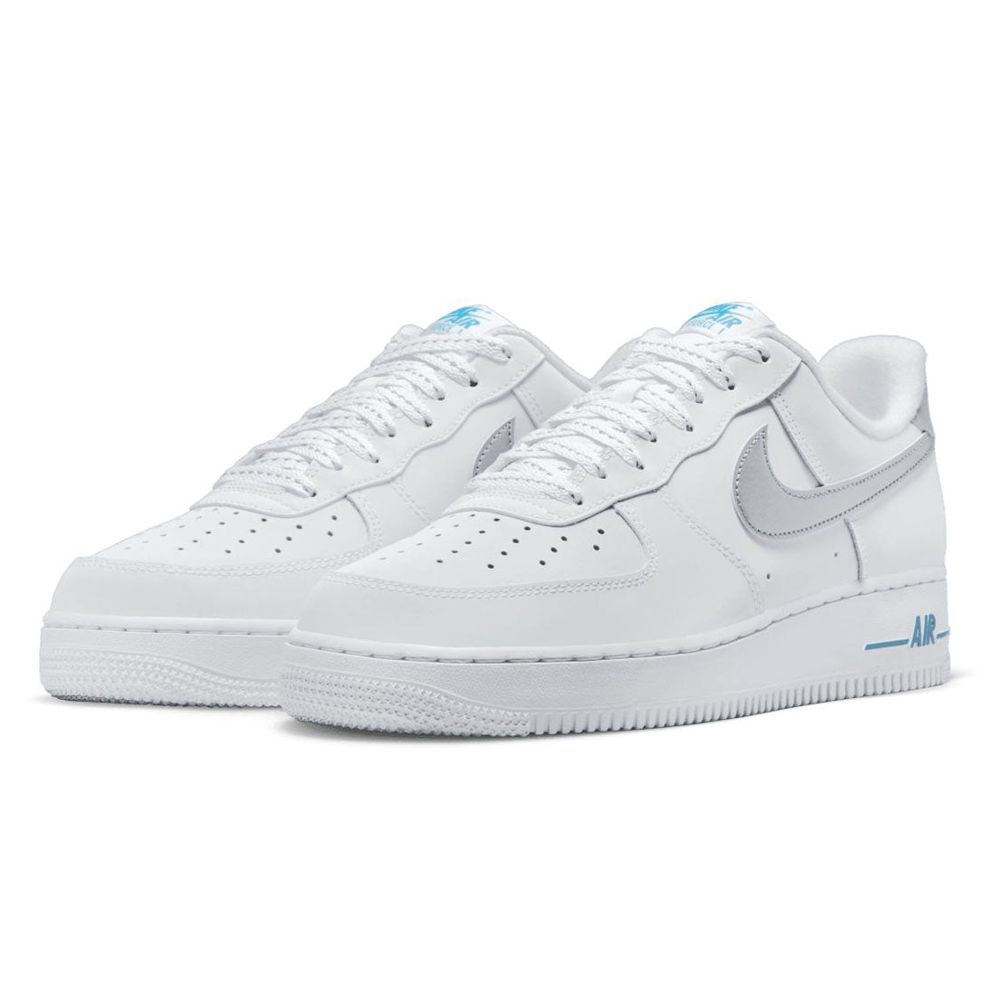 Nike Air Force 1 Low '07 Mens White Laser Blue Trainers image 2