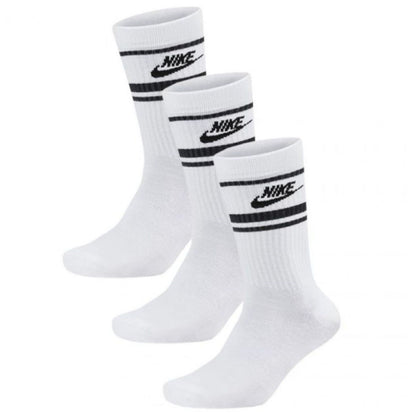 Nike Sportswear Dri Fit Everyday Essential White Adults Crew 3 Pack Of Socks