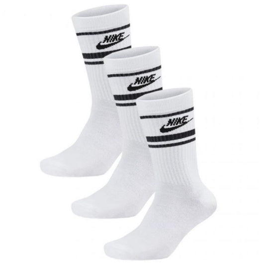 Nike Sportswear Dri Fit Everyday Essential White Adults Crew 3 Pack Of Socks