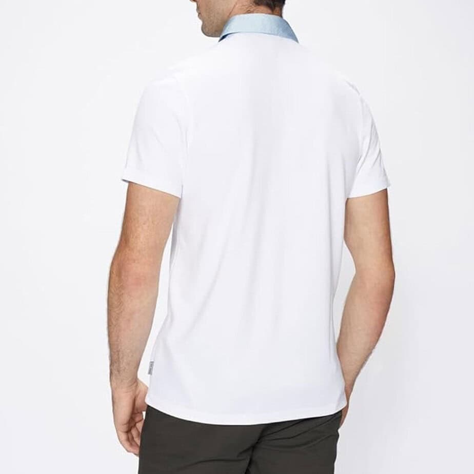 Ted Baker Frend Woven Mens White Polo Shirt image 1