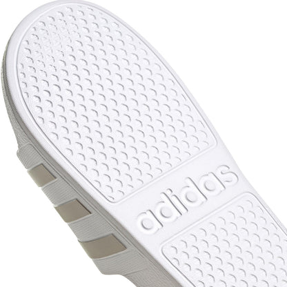 Adidas Adillete Adults Unisex White Metallic Gold Aqua Slides